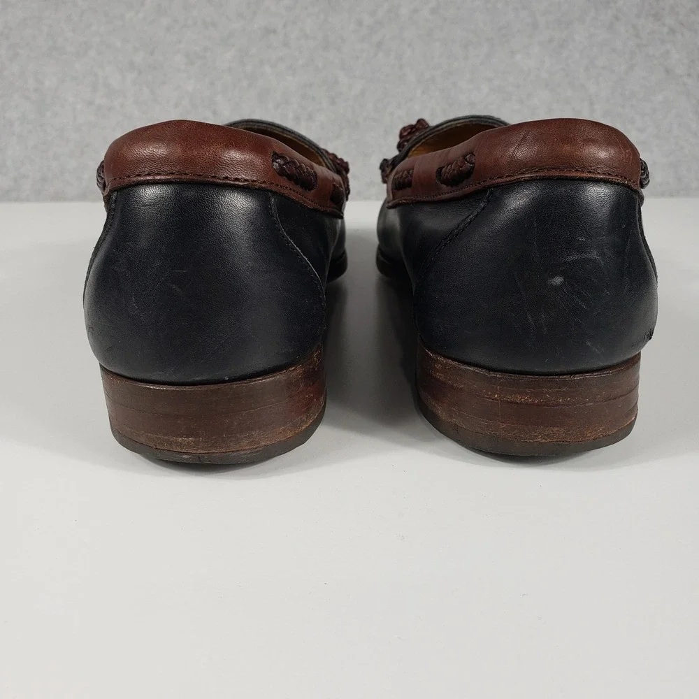 Allen Edmonds Mens‎ Loafers 7 D Black Leather Tassel Dress Shoes Business Casual